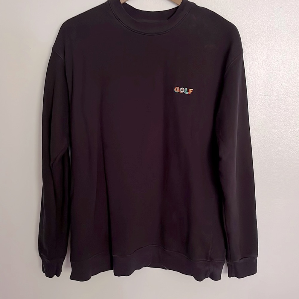 Golf Wang Black Crewneck Logo Sweatshirt